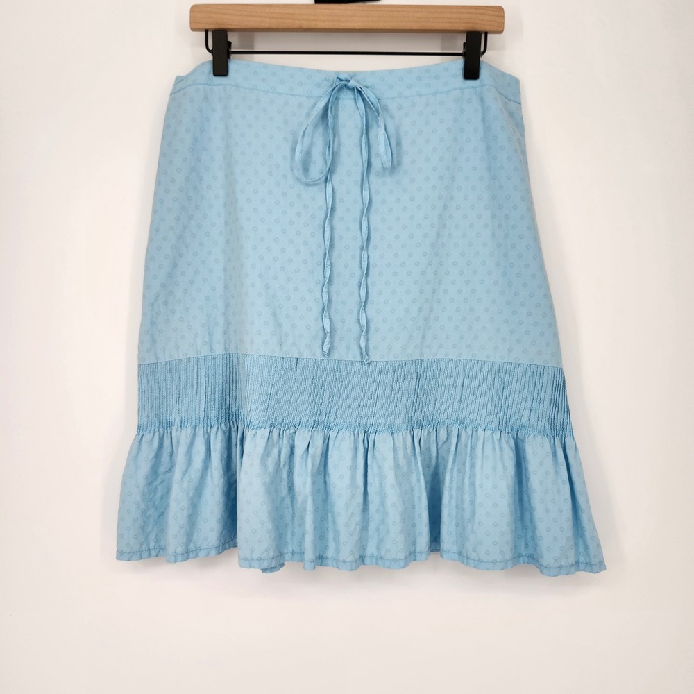 Janeville Blue Boho Indie Shabby Cottage Skirt Size 10 Ruffle Sorority‎ Rush